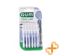 Cepillo Interdental GUM TRAVLER 0,6 Mm 6 Pzs. Antibacteriano Mango Ergonómico