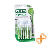 Cepillo Interdental GUM TRAVLER 1,1 Mm 6 Pzs. Mango Ergonómico Antibacteriano