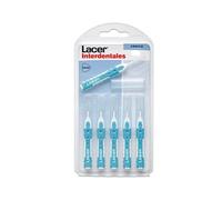 LACER - Cepillo Interdental Recto Cónico Pack 6 Unidades, Mango Bimaterial y Antideslizante, Cuello Flexible, Filamentos Tynex, Previene y Elimina la Placa Bacteriana