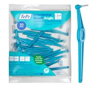 Cepillo interdental TePe Angulado, azul, 0,6 mm/ISO 3, 20 ud., eliminación de placa, limpieza interdental fácil y eficiente, hilo dental para espacios reducidos