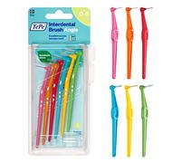 Cepillo interdental TePe Angulado, envase mixto, 0,4-0,8 mm/ISO 0-5, 6 ud., limpieza interdental, eliminación de placa dental con espacios de estrechos a pequeños