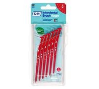 TePe Angle Cepillos interdentales angulados / Palillos interdentales / Tamaño 2, diámetro 0,5 mm / Pack de 6, color rojo