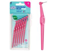 Cepillo interdental TePe Angulado, rosa, 0,4 mm/ISO 0, 6 ud., limpieza interdental, eliminación de placa dental con espacios estrechos, garantiza unas encías fuertes