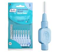 Cepillo Interdental TePe, Extra Suave, Azul, 0,6 mm/ISO 3, 8 ud.