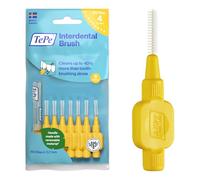 Cepillo interdental TePe, Original, amarillo, 0,7 mm/ISO 4, 8 ud., limpieza interdental eficaz, eliminación de placa e hilo dental para espacios reducidos