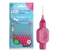Cepillo interdental TePe, Original, rosa, 0,4 mm/ISO 0, 8 ud., eliminación de placa, limpieza interdental eficaz, hilo dental, para espacios estrechos