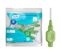 Cepillo interdental TePe, Original, verde, 0,8 mm/ISO 5, 20 ud., limpieza interdental eficaz, eliminación de placa e hilo dental para espacios reducidos