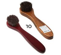 Cepillo largo de madera con cerdas de pelo de caballo para botas de zapatos, limpia zapatos, cepillo para limpiar, aplicador de pulido, herramienta de limpieza con mango de madera