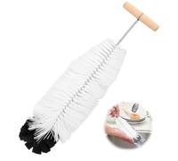 Cepillo largo para botellas con cerdas y esponja, cepillo de limpieza para jarra de cristal, botellas de soda, botellas de bebé, 35 cm x 9 cm