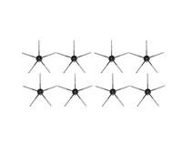 Cepillo Lateral de 8 Uds, Compatible con Roborock S5 / S502-00 / S502-02 / S5 Max / S6 / S6 MaxV / S6 Pure / E4 / E5, Accesorios for Robot aspirador Accesorios(Black)