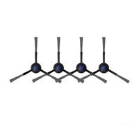 Cepillo lateral de aspiradora robot compatible con Ecovacs para Deebot N20 Series incluyendo Plus y para versiones Pro Plus para limpieza profunda de suelos, gris y negro, 4 unidades (paquete de 4)