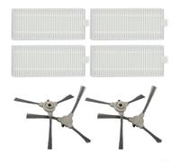 Cepillo lateral de repuesto y filtro de polvo para modelos de aspiradora robot para ROPVACNIC S1, para Tipdiy G90, para VIPSUN Z1, betboyles V75S, 4 piezas cada una para una mayor eficiencia de