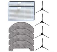 Cepillo lateral, filtro HEPA, kit de repuesto de paños de fregona compatible con MOVA S800 y para robot aspiradoras Trouver E20, 1 juego