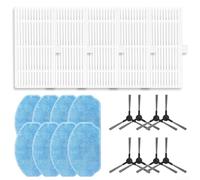 Cepillo lateral, filtro HEPA y kit de almohadilla de fregona para aspiradoras robot Conga M10, para BObsweep, para Tuya para modelos Smart-Life, incluye 4 cepillos, 2 filtros, 3 paños de fregona, 1