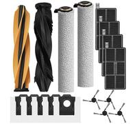 Cepillo lateral principal y filtro de repuesto compatible con Dreame para X50 Pro con paño de fibra suave y filtro de carbón activado para una captura eficaz del polvo
