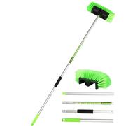 Cepillo Lavado Coches de 5 Lados con Mango Largo Extensible, Suaves Cerdas PBT para la Limpieza Interiores Externales Coches SUV Camiones Barcos Neumáticos Panes Solares Barrer Nieve 60" 151 cm