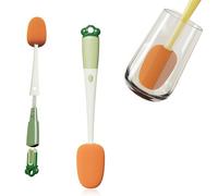 Cepillo Limpia Biberones, Limpia Biberones Cepillo 3 en 1, Cepillo para Botellas Esponja Suave, Duradero, Limpiador de Botellas para Limpiar Botellas y Copas, Hervidores y Copas de Vino
