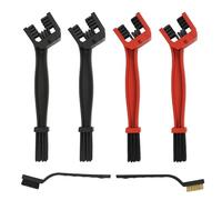 Cepillo Limpia Cadenas Moto,6 Pcs Cepillos de Cadena de Bicicleta,Herramienta Limpieza Engranajes,Limpia Cadenas Motocicleta,Cepillo para Cadena y engranes