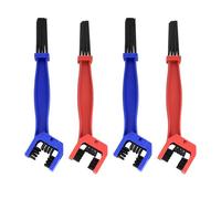 Cepillo Limpia Cadenas Moto, Cepillos de Cadena de Bicicleta | Cepillos Limpiador Herramienta Limpieza Engranajes para Moto Bicicleta Bici - 4 Pcs/Rojo, Azul