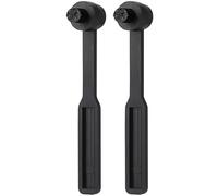Cepillo Limpiador de Aguja Compacto 2 Piezas, para Tocadiscos | Nylon Negro, Limpieza y Resistente, para Lente de Cámara y Disco, Formato Redondo