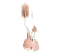 Cepillo Limpiador de biberones de Silicona Multifuncional con Soporte - Juego 3 en 1 | Kit Multifuncional para Limpiar Vasos | Cepillo antirayaduras para Viajes, picnics, dormitorios, guarderías, CAS