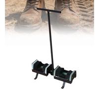Cepillo limpiador de botas, herramienta de eliminación de barro con asa, montaje en suelo, limpiador de zapatos al aire libre para puerta delantera, jardín