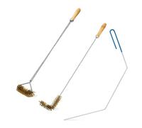 Cepillo Limpiador de freidora de 3 uds, Resistente para profundizar, cerdas de Metal de Largo, Herramientas limpiadoras para Cocina, Restaurante, fregador de cestas