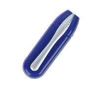 Cepillo limpiador de gafas azul, práctico y portátil, de doble cara para limpieza precisa