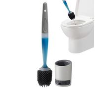 Cepillo limpiador de inodoro - Cepillo limpiador de inodoro de 16.9 x 4.13 pulgadas | Limpieza profunda con dispensador de líquido recargable | Depurador de suelo y montado en la pared para hoteles