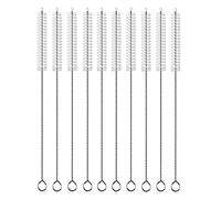 Cepillo Limpiador de pajitas de 12 Pulgadas, Extra Ancho de 12 mm de diámetro, Cepillo de Paja Extra Largo para Vasos, Botella de Agua y Tubos, Juego de 10 cepillos de Limpieza para pajitas