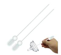 Cepillo limpiador de pajitas, juego de 2 herramientas de limpieza de botellas largas, diseño flexible de alcance profundo, moderno, fregado de tubos estrechos + control de agarre ergonómico, cerdas de