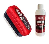 Cepillo limpiador de película de aceite automotriz nuevo 2024, removedor de aceite de parabrisas, limpiador de película de aceite automotriz para limpiador de vidrio de ventana de automóvil(1set Red)