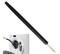 Cepillo limpiador de radiador, cepillo de limpieza de ventilación de secadora, plumero largo flexible de limpieza de radiador con mango de madera para calentador y secadora, pelusa y lavadora