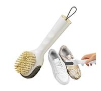Cepillo Limpiador de Zapatos, cerdas, Reutilizable, 2 en 1, Limpiador de Tenis con Soporte líquido, para Mantenimiento, eliminación de Manchas, Botas de Cuero, Calzado, lavandería, hogar