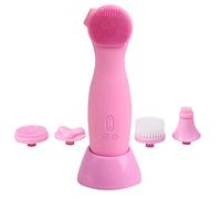 Cepillo limpiador facial eléctrico - Silicona hipoalergénica- Masaje reafirmante - Limpieza profunda- Asas ergonómicas-Rose-Cenocco