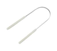 Cepillo limpiador raspador de lengua acero inoxidable 1 pieza(WHITE)