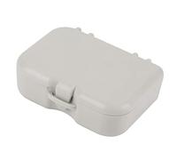 Cepillo limpio, práctico Dientes postizos 1pc Caja de almacenamiento de dientes postizos para dentadura postiza Estuche con espejo y cepillo limpio Aparato dental