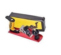 Cepillo manual de banco para carpintería con cuerpo de acero al carbono de 9 pulgadas y suela plana, revestimiento epoxi rojo y mango de polímero de alto impacto para ajuste de