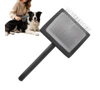 Cepillo más pulido, peine de pelo largo de acero inoxidable autolimpiante, cepillo para perros | Alfombras Enredos Nudos Caída de pelo Interior Casa Casa Baño Mascota