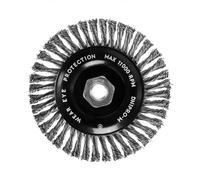 Cepillo metálico Dnipro-M R125-V redondo, alambre trenzado 125 mm