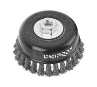 Cepillo metálico Dnipro-M T125-V frontal, alambre trenzado, reforzado 125 mm