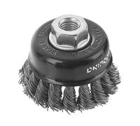 Cepillo metálico Dnipro-M T75-V frontal, alambre trenzado, reforzado 75 mm