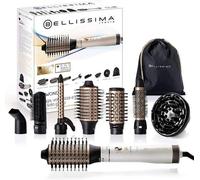 Bellissima Imetec Air Wonder, Moldeador, Cepillo de aire caliente, Tecnología Ion, Cepillos con revestimiento de cerámica y queratina, Seca, Da volumen, 8 Accesorios, 1000 W, Color Blanco Satinado