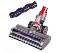 Cepillo motorizado eléctrico Turbo compatible para Dyson V7 V8 V10 V11 V15 | Cabezal Limpiador de Cepillo con Luz Led y Ruedas Grandes para Alfombras, Baldosas, Mármol,Pisos Duros y Parquet