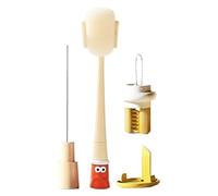 Cepillo multifuncional para botellas, limpiador de esponja de mango largo, limpiador de tazas y vasos, juego de limpieza flexible con acabado robusto, cepillo multifuncional para botellas