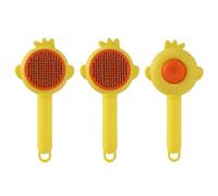 Cepillo multiusos para el pelo de mascotas para control de desprendimiento, mecanismo de autolimpieza, agarre cómodo, accesorios de aseo para perros y gatos, peine de pelo de mascotas para varias