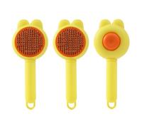 Cepillo multiusos para el pelo de mascotas para control de desprendimiento, mecanismo de autolimpieza, agarre cómodo, accesorios de aseo para perros y gatos, peine de pelo de mascotas para varias