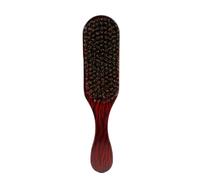 Cepillo Ondulado, Cepillo de Cerdas de Pelo de jabalí, Diseño Ergonómico Marrón para un Mejor Agarre, Mango de Refuerzo de Melena de Eucalipto, Cobertura Mejorada, Cuidado y