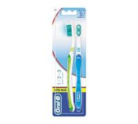 Cepillo Oral B 123 Shiny Clean Medio 2 Unidades - Higiene Bucal