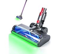 Cepillo para aspiradora Dyson V7 V8 V10 V11 V15 - Cabezal con luz LED verde, detección de polvo, anti-enredos, para suelos duros y alfombras - Accesorio compatible con Dyson